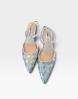 Classic Woven Slingback Heels - Leather or Suese by Tish Shoes