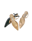 Classic Woven Slingback Heels - Leather or Suese by Tish Shoes