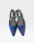 Classic Woven Slingback Heels - Leather or Suese by Tish Shoes