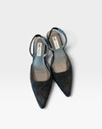 Classic Woven Slingback Heels - Leather or Suese by Tish Shoes