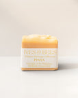 Handmade Pinya Soap with 'Ives & Bees' branding on a light background