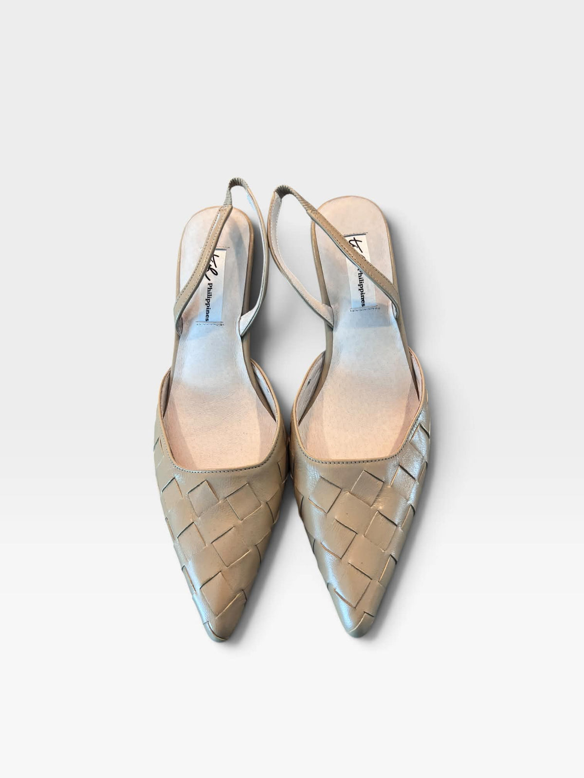 Classic Woven Slingback Heels - Leather or Suese by Tish Shoes