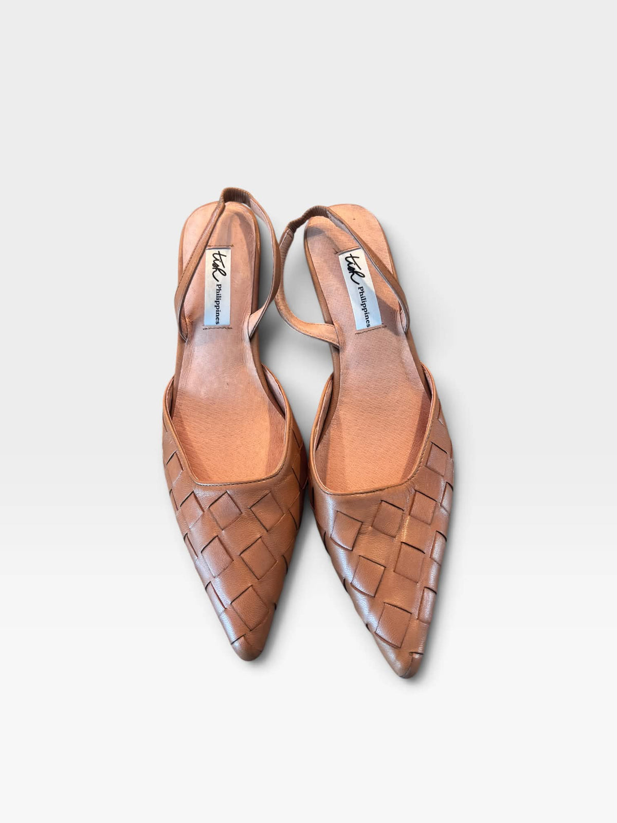 Classic Woven Slingback Heels - Leather or Suese by Tish Shoes