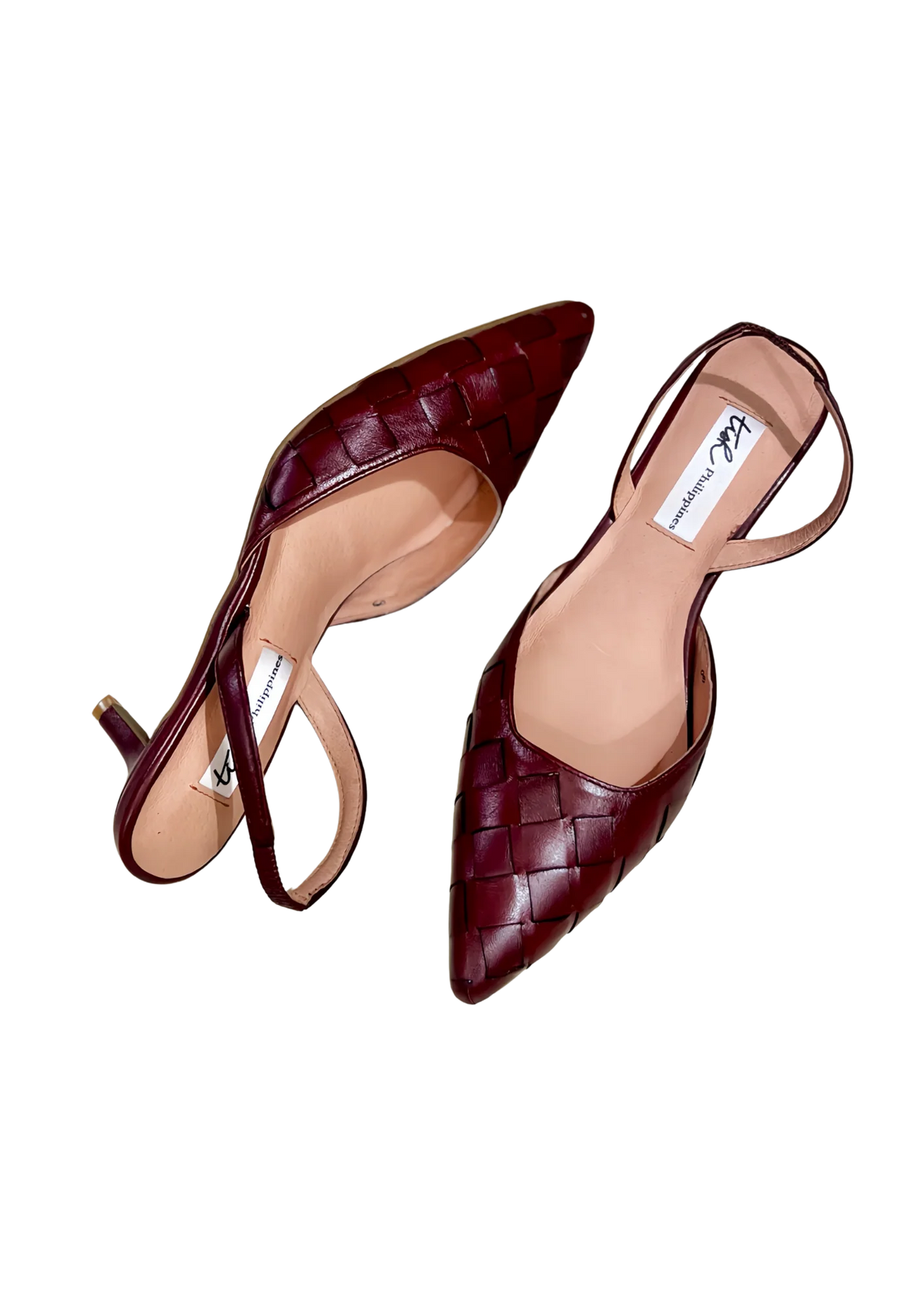 Classic Woven Slingback Heels - Leather or Suese by Tish Shoes