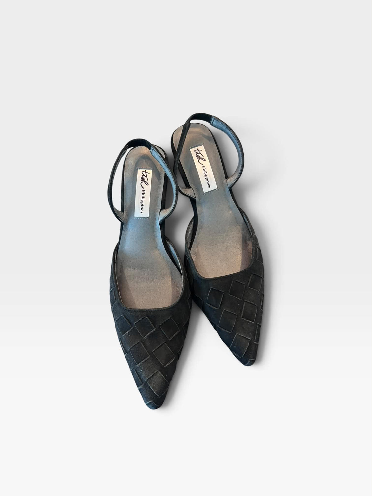 Classic Woven Slingback Heels - Leather or Suese by Tish Shoes
