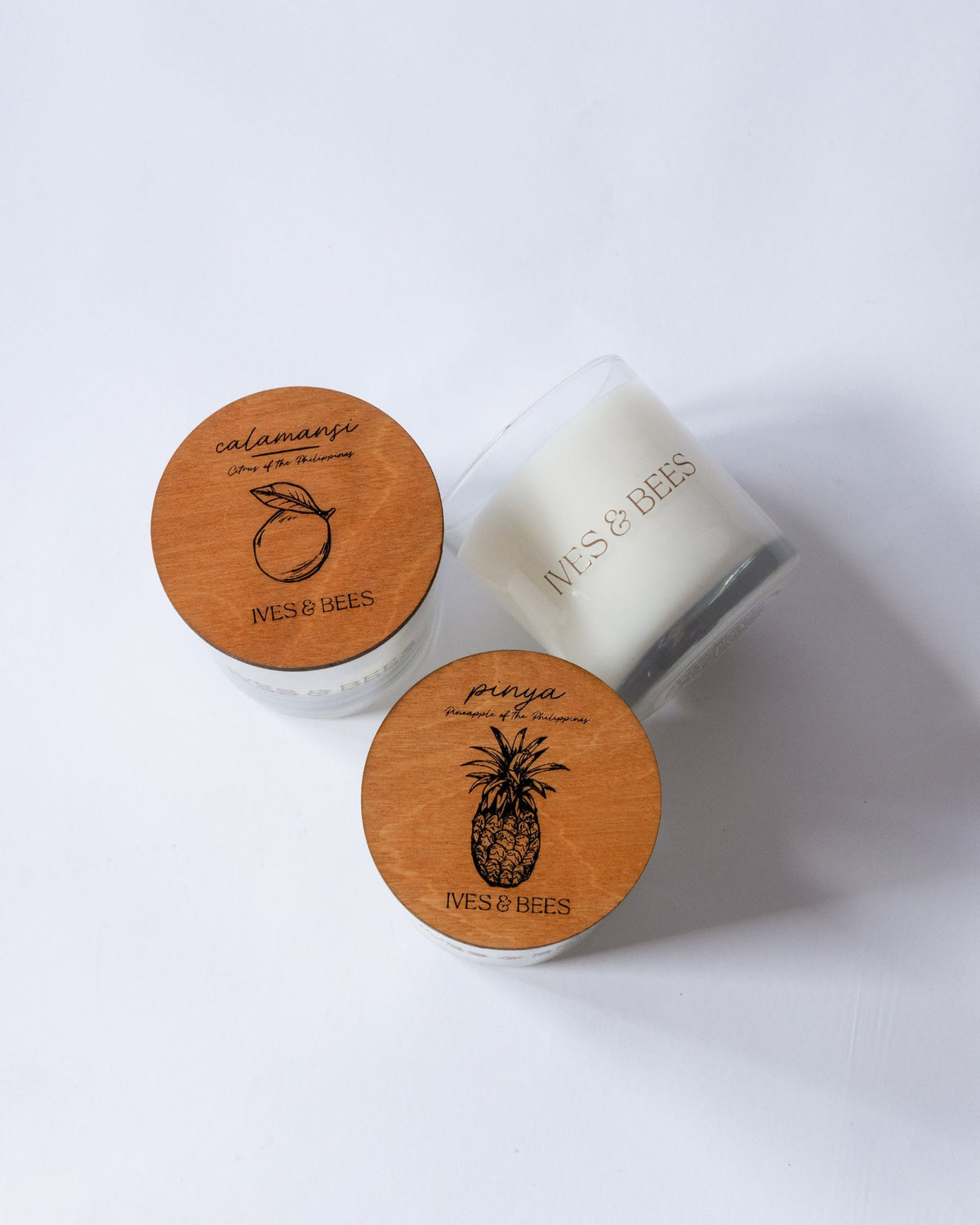 Calamansi Candle & Pinya Candle Duo top view