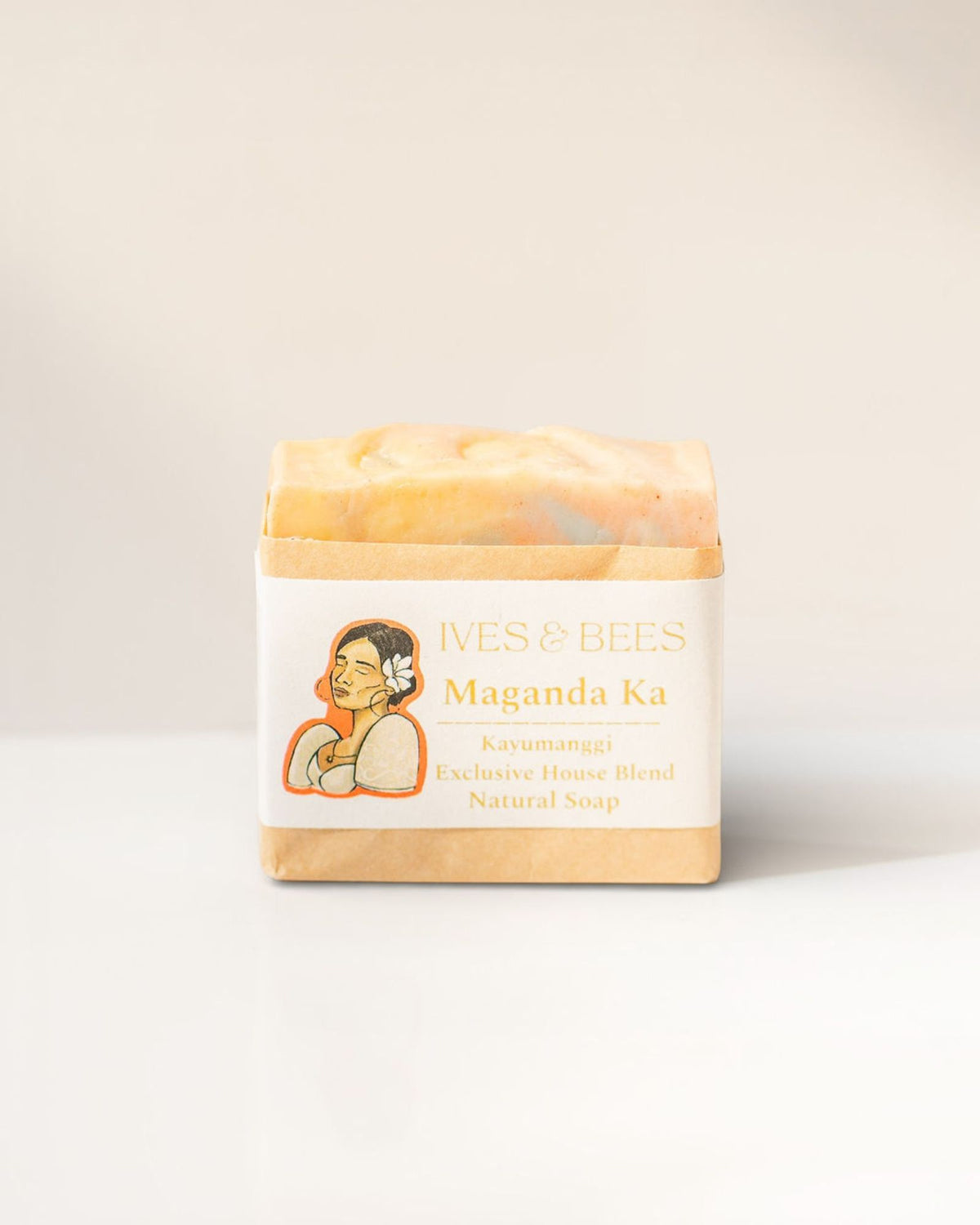 Homemade Maganda Ka Soap with 'Ives & Bees' branding on a white background
