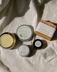 Ives & Bees Nurse Self care kit skincare products on a wooden surface