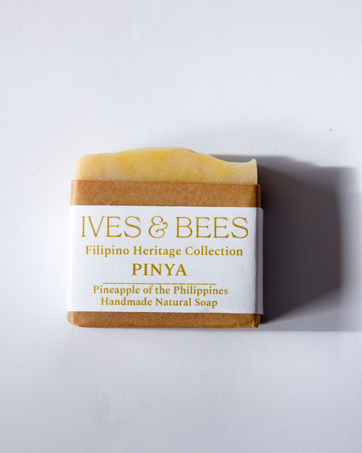 Handmade Pinya Soap with 'Ives &amp; Bees' packaging on a white background